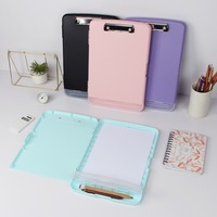 Caja de Almacenamiento de Plástico para Escritorio Tamaño A4 con Orificio para Colgar y Cierre Seguro, Portapapeles Profesional para Almacén, Venta al Por Mayor