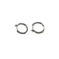 Boucles d'oreilles créoles minimalistes en métal liquide pour femme, bijoux géométriques tendance