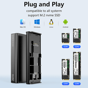Enclosure SSD <span class=keywords><strong>M</strong></span>.2 NVME Portabel 40Gbps USB4.0 dengan Protokol NVME PCIe dan Dukungan Pendingin untuk SSD <span class=keywords><strong>M</strong></span>.2 NVME - Product Image 6