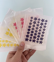 Patchs Hydrocolloïdes Personnalisés pour Boutons, 40 Pièces, Motif Étoile Noire Mignonne, Autocollants pour Couvrir les Boutons du Visage