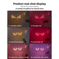 Lampe LED USB pour voiture, yeux de démon, émoticône dynamique, lampe d'ambiance, signalisation de danger filaire pour pare-brise arrière de véhicule, décoration