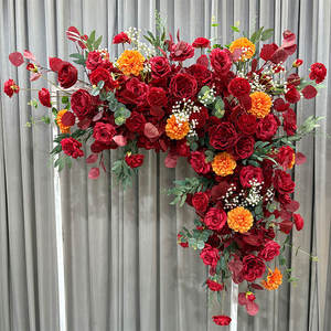 Nouvelle conception, marque JINHAO, arche de fleurs artificielles suspendues en forme de rose pour mariage, triangles, rangées d'<span class=keywords><strong>action</strong></span>, décorations de fête, inspirer - Product Image 3