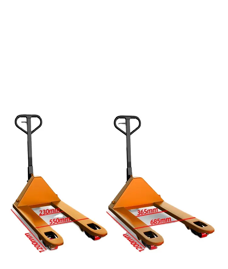 Wholesale 2 tons 3ton 5ton Hydraulic Hand Pallet Truck 685mm width pallet jack Mute wheel hand forklift with AC pump