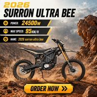 2026 NEU 24,5KW Bürstenloser Sur Ron Ultra Bee Elektro-Dirtbike 95km/h 74V 60Ah Aluminiumlegierungsrahmen 520N.m Drehmoment