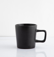 Ensemble de vaisselle en céramique noire mate durable, réutilisable et écologique pour la restauration et l'hôtellerie, compatible micro-ondes
