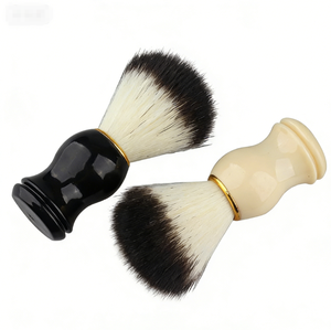 Pennello da Barba Manuale in Nylon con Manico in Plastica, Stile Retrò, per Sapone e Crema da Barba, Ideale per Saloni di Bellezza - Modello 2026 - Product Image 1