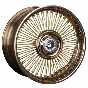 Jantes en aluminium forgé sur mesure 2 pièces, polies, 20-22 pouces, luxe, maille dorée, pour Maybach S680, pour Flying Spur, Audi A8 - Product Image 1