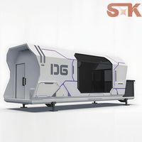 Maison mobile de luxe, mini-maison préfabriquée, cabine capsule, maison en acier, pod de couchage pour hôtels, application extérieure, maison capsule D6