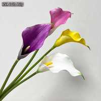 En stock – Nouvelle fleur artificielle HGA Calla Lily blanche sur tige, idéale pour centre de table de mariage, arrangement floral événementiel, OEM