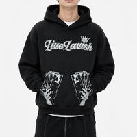 Sweat à capuche personnalisé imprimé DTG, coton lourd 400 GSM, broderie, impression sérigraphique, logo, streetwear, faible MOQ, haute qualité, unisexe
