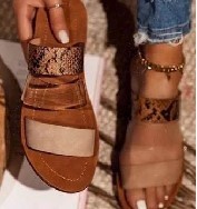 Nouvelles sandales d'été pour adultes, grandes tailles, style mode décontracté, motif serpent, sandales décontractées, pantoufles tendance pour femmes, sandales d'extérieur antidérapantes - Product Image 3