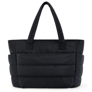 Sac fourre-tout matelassé isotherme grande capacité, sac à bandoulière avec fermeture éclair, sac de shopping minimaliste pour usage quotidien - Product Image 2