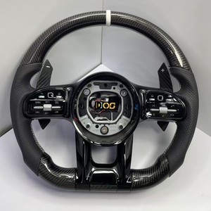 Volant en fibre de carbone personnalisé avec LED pour Mercedes-Benz 2015-2021 W205 C300 E260 E300 S400 G350 GLA <span class=keywords><strong>43</strong></span> GT <span class=keywords><strong>AMG</strong></span> GLB <span class=keywords><strong>GLC</strong></span> SL - Product Image 3