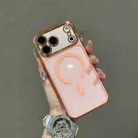 Coque de téléphone magnétique électroplaquée avec protection d'objectif photo en stock pour iPhone 17 Air, compatible iPhone 13 14 15 16 17 Pro Max