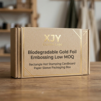 Caja Rectangular Biodegradable con Logotipo Personalizado XJY, Estampado en Caliente con Lámina Dorada, Embalaje de Cartón, MOQ Bajo