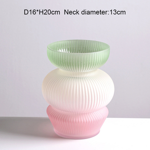 Jarrón de cristal moderno nórdico polvo degradado púrpura y verde <span class=keywords><strong>para</strong></span> boda y sala de estar de Hotel florero hidropónico - Product Image 6