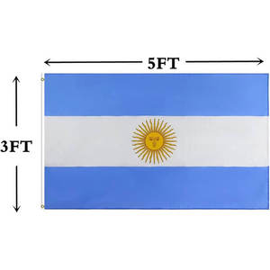<span class=keywords><strong>Banderas</strong></span> Nacionales de Argentina de Alta Calidad, Gran Venta, Grado Superior, Poliéster Resistente, Impresión a Doble Cara, Logotipo Personalizado - Product Image 2
