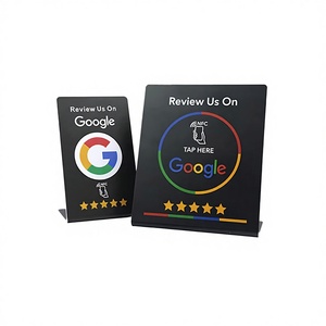Soporte de Exhibición con Código QR Personalizado, Chip NFC, Sin Contacto, para Tarjetas de Regalo de <span class=keywords><strong>Google</strong></span> <span class=keywords><strong>Play</strong></span>, Reseñas de <span class=keywords><strong>Google</strong></span>, con Función Tap - Product Image 1