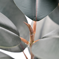 Arbre artificiel en caoutchouc de 95 cm de haut, faux figuier à feuilles de violon dans un pot de pépinière pour la décoration intérieure et extérieure de la maison et du bureau