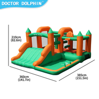En stock aux États-Unis, château gonflable pour enfants en tissu Oxford avec toboggan, prix d'usine, tailles personnalisées, impression de logo pour usage domestique