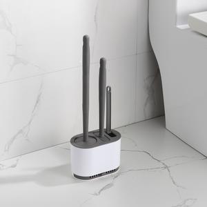 2023 אפור Diatom בוץ TPR אסלת מברשת אין מבוי סתום ארוך ידית אמבטיה סיליקון אסלת מברשת בעל מברשת אסלה סט - Product Image 3