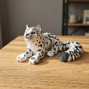 Figurine de léopard en plastique, modèle imprimé en 3D, statue réaliste d'animal sauvage, décoration de bureau, objet de collection, cadeau d'anniversaire pour les amoureux des animaux - Product Image 3