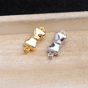 Accesorios DIY Wenchi Modelo 25046: Conector de Perlas para Collar y Pulsera con Hebilla de Nudo de Mariposa Acabado a Mano - Product Image 1