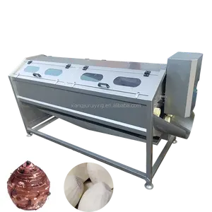 Spiral Brush Type Commercial Taro Potato Washing Peeling Machinery /Carrot Peeling Equipment