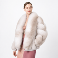 Manteau de mariée volumineux en fourrure de renard Palomino Cross, fourrure entière, court, simple boutonnage, teint uni, pour femme, manches régulières, idéal pour l'hiver