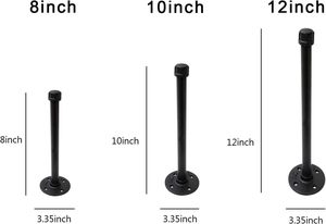 Suportes De Prateleira De Tubulação Industrial Suporte De Prateleira Montado Na Parede Rústica Suportes De Prateleira De Madeira Flutuante - Product Image 2