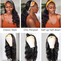 Perruque bandeau cheveux naturels Remy, perruque cheveux humains crépus, queue de cheval, vente en gros