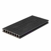 Revêtement de terrasse en WPC résistant aux intempéries pour jardin extérieur, balcon, piscine, revêtement de sol texturé co-extrudé