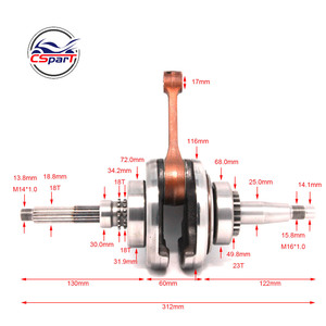 Trục Khuỷu Cho 250 257 260 300 YP VOG Linhai YP250 FEISHEN <span class=keywords><strong>FA</strong></span>-<span class=keywords><strong>D300</strong></span> H300 Manco Talon Xe Tay Ga Go Kart Buggy ATV Phụ Tùng - Product Image 4