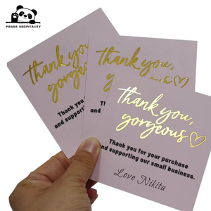 Cartes de remerciement professionnelles personnalisées avec dorure or et argent brillante pour promotions et affirmations - Product Image 2