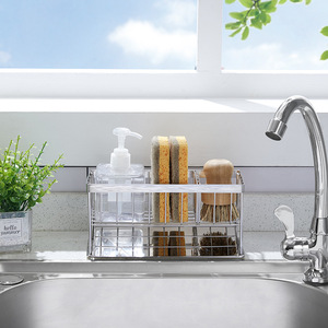 Escurridor de Platos y Tazones de Cocina Multifuncional de Acero Inoxidable de Tres Niveles, Impermeable, Blanco y Negro - Product Image 3