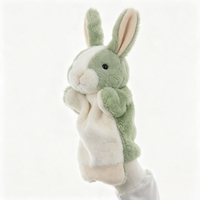 Marionnette interactive lapin en tissu polyester-coton 13 cm, jouet d'éveil, doudou d'anniversaire, ODM, personnalisation, approvisionnement en gros