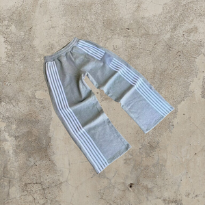 Vente en gros 420gsm 100% coton gris noir baggy pantalon de survêtement lourd ample jambe droite pantalon à rayures latérales pantalon en coton pour hommes - Product Image 4