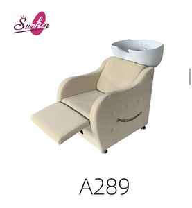 Muebles <span class=keywords><strong>de</strong></span> Salón <span class=keywords><strong>de</strong></span> Belleza, Lujosa Silla <span class=keywords><strong>de</strong></span> Lavado <span class=keywords><strong>de</strong></span> Cabello Beige con Lavabo, Silla Reclinable para Peluquería - Product Image 5