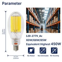 Ampoule LED de haute qualité 16500LM 120V-277V, culot EX39, 3 puissances sélectionnables, ampoule LED HID adaptée aux éclairages à haut mât, certifiée ETL FCC