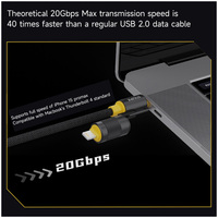 Nuevo 240W 4 en 1 Multifuncional Usb4.0 20Gbps Pd100w Zinc 5A Cable de carga rápida para Iphone 15 Android Notebook