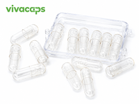 Capsules de gélatine vides transparentes de taille 1, capsules de gélatine dures vides transparentes