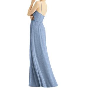 נוצץ עלה זהב שמפניה אינסוף שושבינה ארוך שמלות חתונה נשים עם פאייטים - Product Image 3