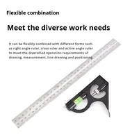Équerre d'angle droit à 90 et 45 degrés en alliage d'aluminium, réglable et combinable, pour le travail du bois, vente en gros d'usine