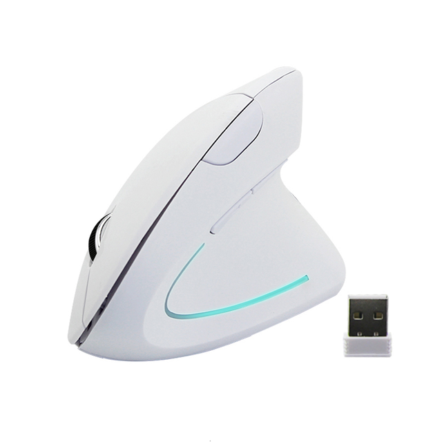 2.4ghz Verticales Rechargeable Vertical Wireless Mouse Cross-border Ergonomic Luminous Dual-mode Silent Optical Bluetooth Mouse