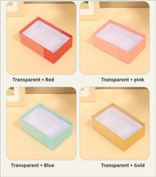 Caja de Regalo Portátil de Cartón Reciclable Personalizada con Tapa Transparente de PVC, Laminación Mate y Papel de Arte para Jabón y Té