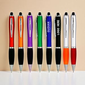 Wholesale Newest <b>Cheap</b> 2 1 Custom Logo Promotional Smooth Writing Plastic Ballpoint Pen Black Ink 1.0Mm Tip for <b>Gifts</b> - Product Image 4