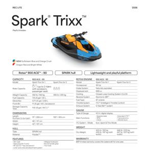 Jet ski BRP Sea-Doo à aspiration naturelle <span class=keywords><strong>Bombardier</strong></span> 90hp Spark Trixx 90 Playful Trickster Spark Trixx pour 1 personne - Product Image 5