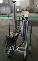 Laser CO2 automatique Imprimante durable de code de date de petits caractères pour bouteilles