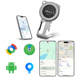 Porte-clés intelligent multifonctionnel MiLi avec traceur GPS intégré, outil EDC 6-en-1 avec ouvre-bouteille, compatible avec IOS et Android Find My - Product Image 1