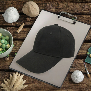 Gorra de Béisbol Unisex Negra de 6 Paneles, Ajustable, de Sarga de Algodón, Color Sólido, Informal, para Adultos, para las Cuatro Estaciones - Product Image 2